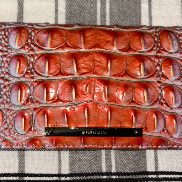 Brahmin Dutchbury Satchel Purse, Daisy Wristlet & Addy Wallet. - Picture 9 of 12